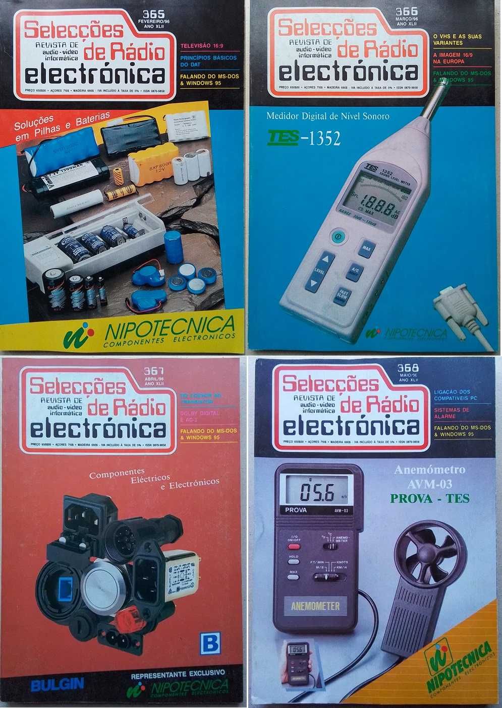 3 livros e 8 revistas de electrónica do século passado