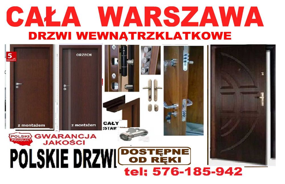 Drzwi WEJŚCIOWE zewnętrzne z MONTAŻEM do mieszkania w bloku klatkowe