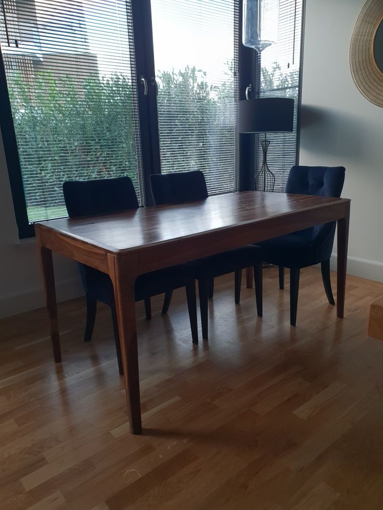 Stół z litego drewna loft 160/80