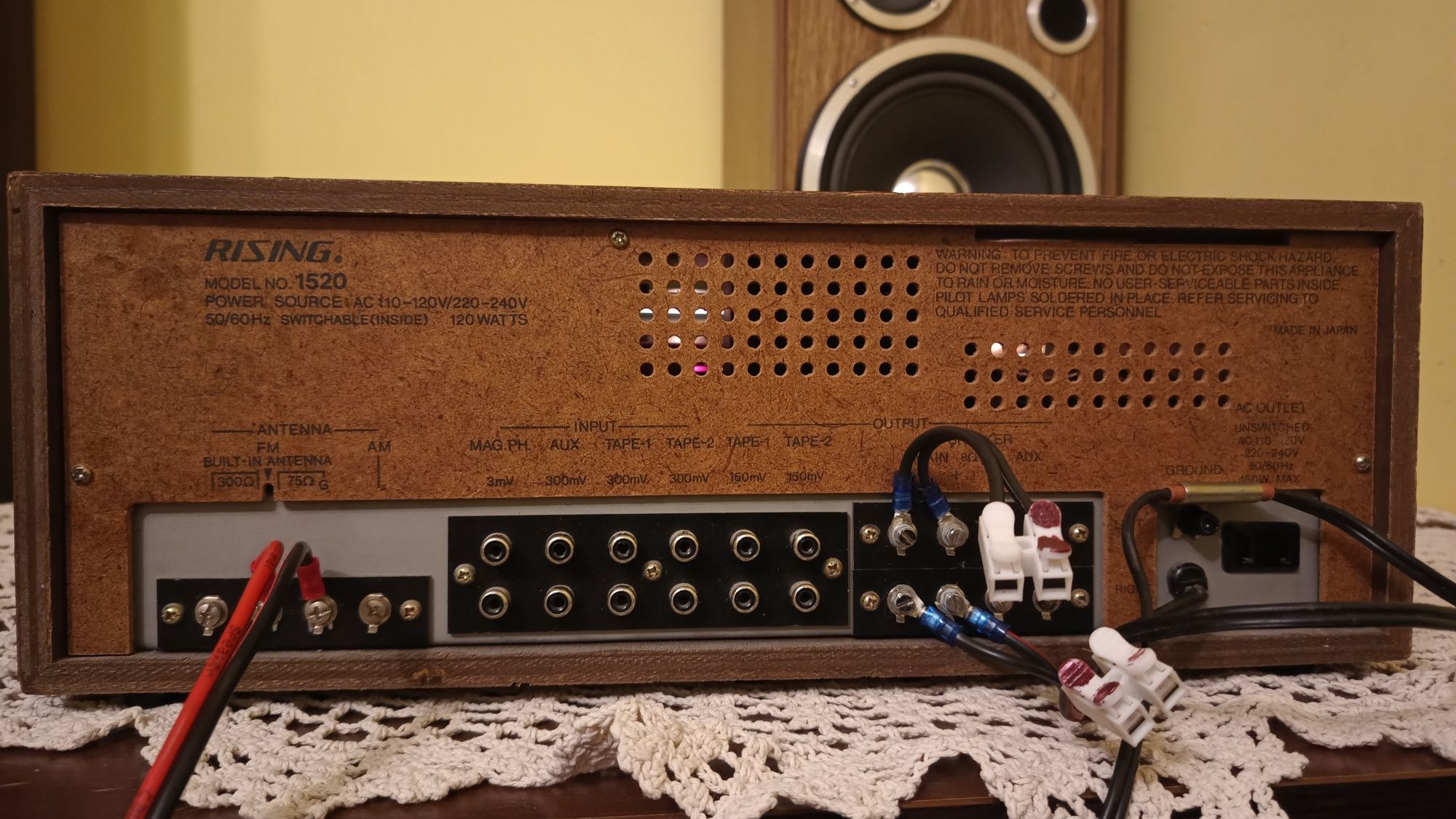 Kolekcjonerski amplituner vintage firmy Rising model 1520 made in Japa
