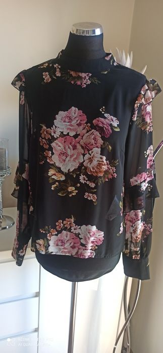 Bluzka elegancka w kwiaty