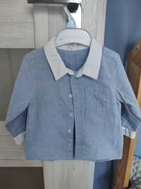 Niebieska koszula dla chłopca H&M 74