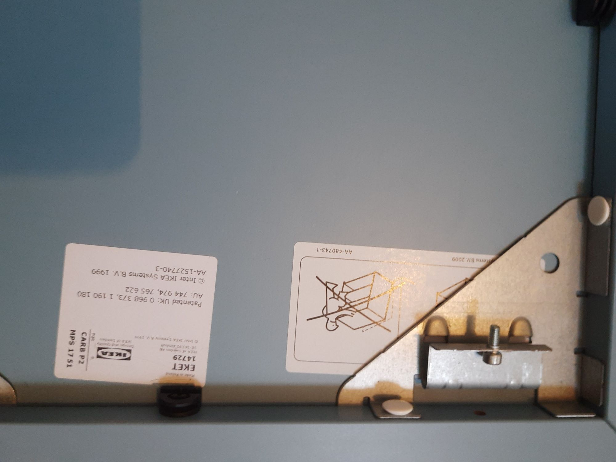 2 szafki ecket ikea pomaranczowa niebieska
