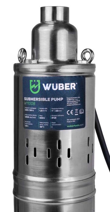 POMPA GŁĘBINOWA Śrubowa 550W DO WODY CZYSTEJ do studni 1500 L/h 1"