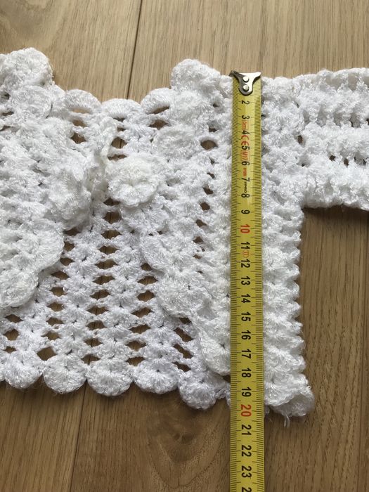 Bolerko chrzest robione na szydełku nowe rozmiar 74/80