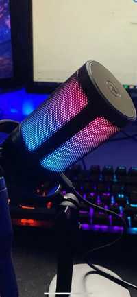 ХИТ! Игровой Микрофон с RGB-подсветкой. Конденсаторный Микрофон