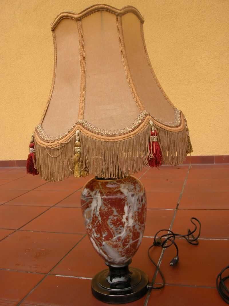 kolekcjonerska stara lampka - lampa marmurkowa