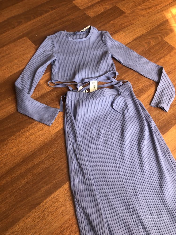 Костюм в рубчик zara M