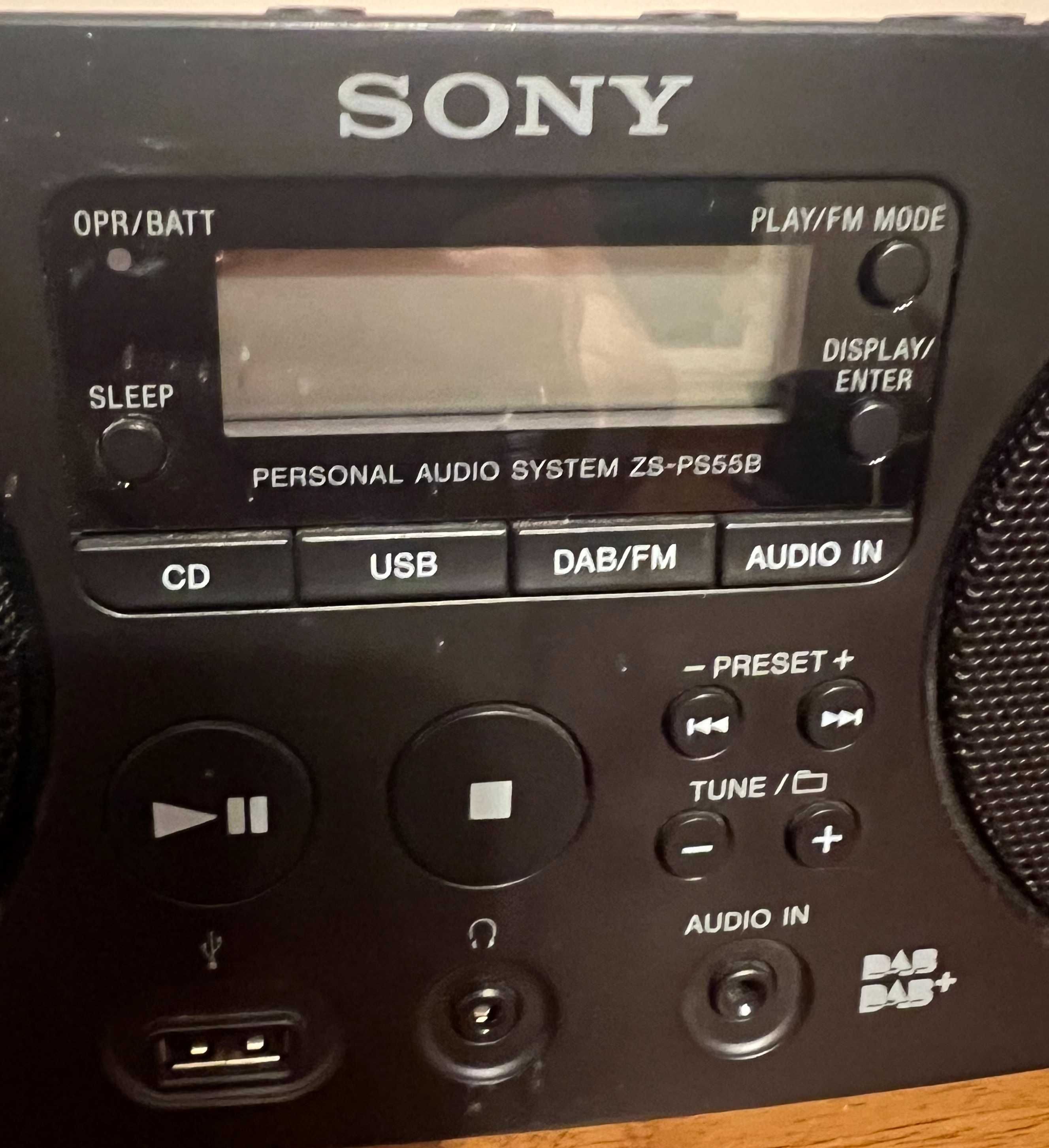 Radio sieciowo-bateryjne AM, DAB+, FM Sony ZS-PS55B