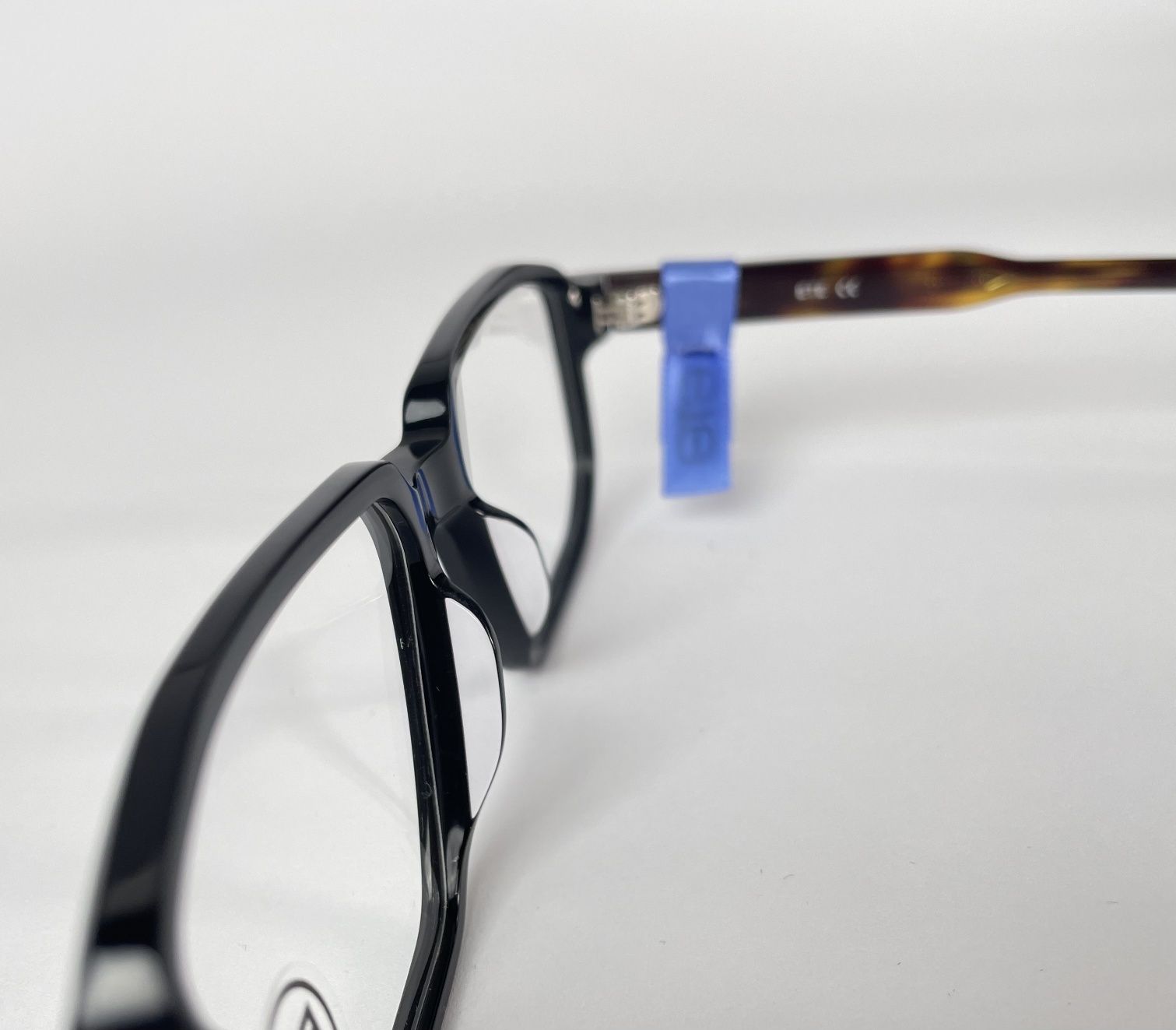 Okulary oprawki ETE unisex - czarne, acetat i metal