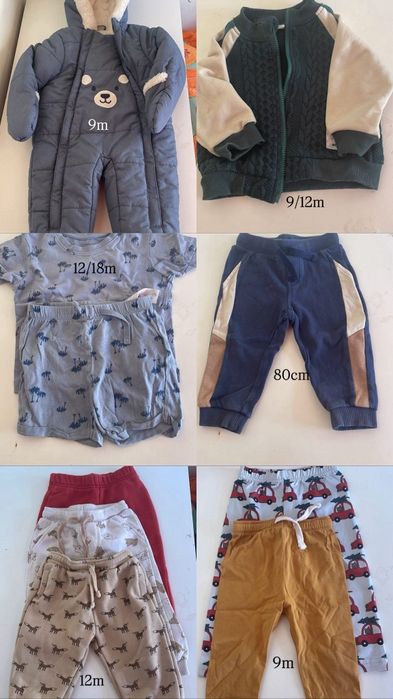 Roupas de menino de 6/12 mêses