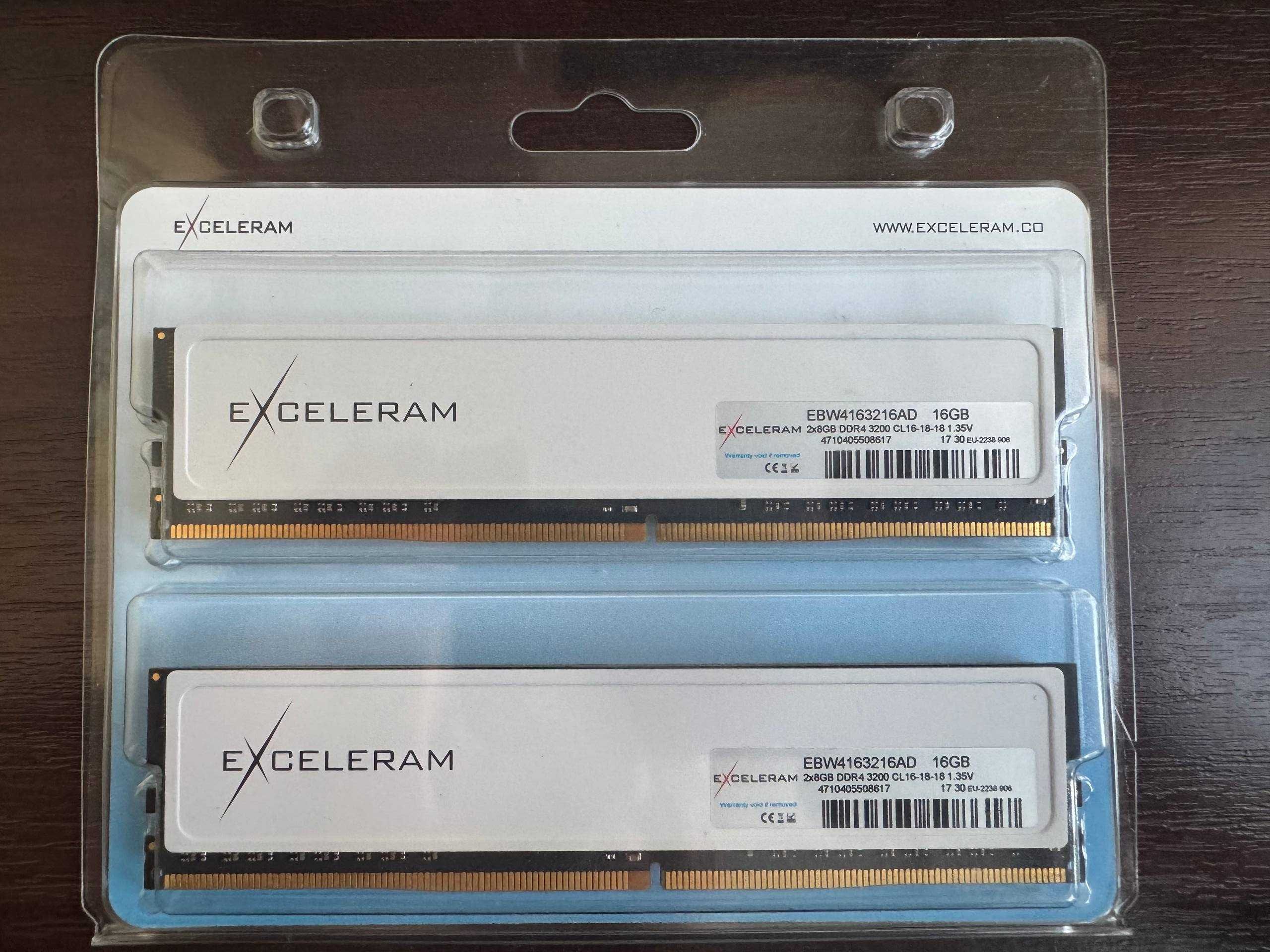 Оперативна пам'ять DDR4 16GB (2x8GB) 3200 MHz Black&White eXceleram
