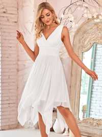 Elegancka biała sukienka r. 38. Ślub, sukienka ślubna