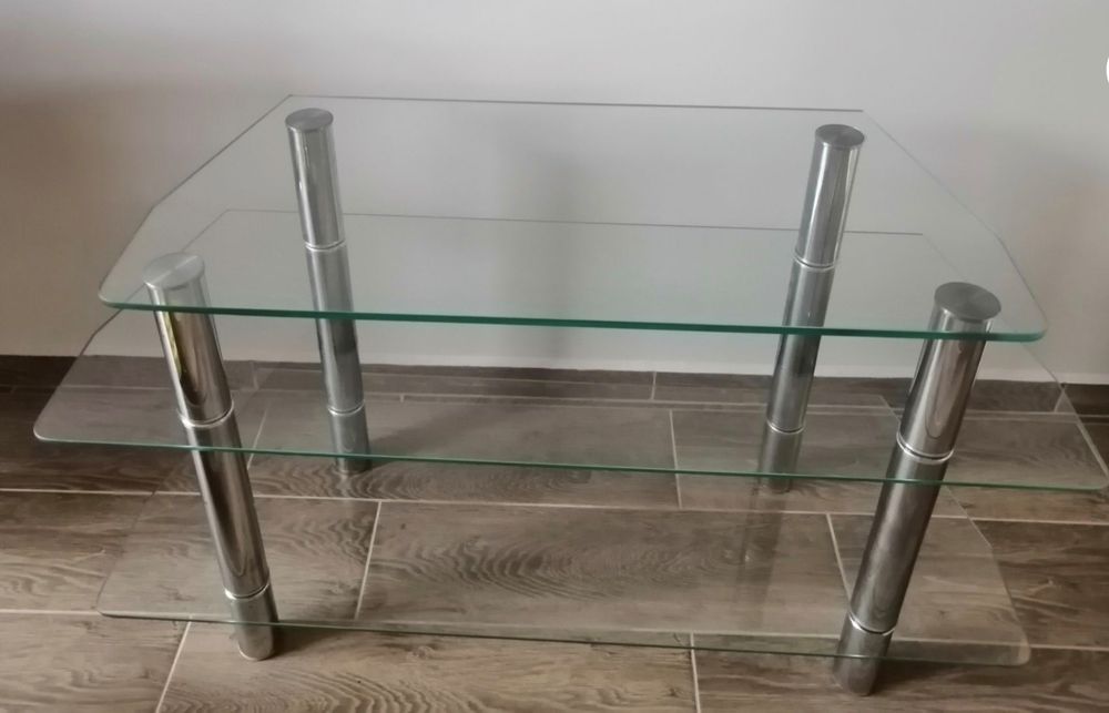 Stolik RTV szklany