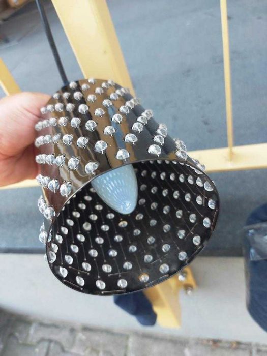 Lampy wiszące na stół czarne 4szt listwa