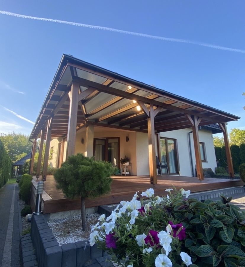 Zadaszenie tarasu * pergola * markiza * poliwęglan * drewno klejone !