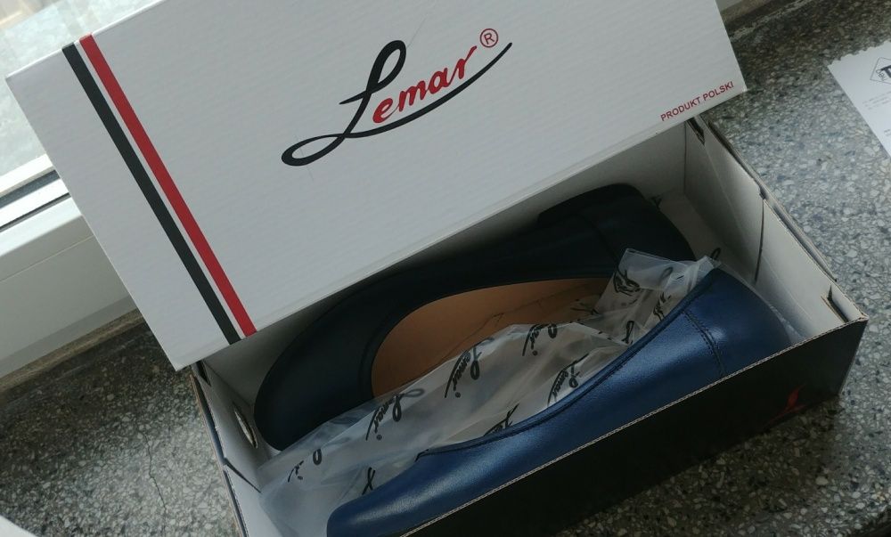 Lemar skórzane buty polski produkt skóra naturalna r. 38 NOWE