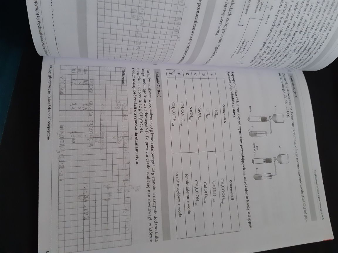 Matura chemia poziom rozszerzony opis arkusze odpowiedzi WSiP