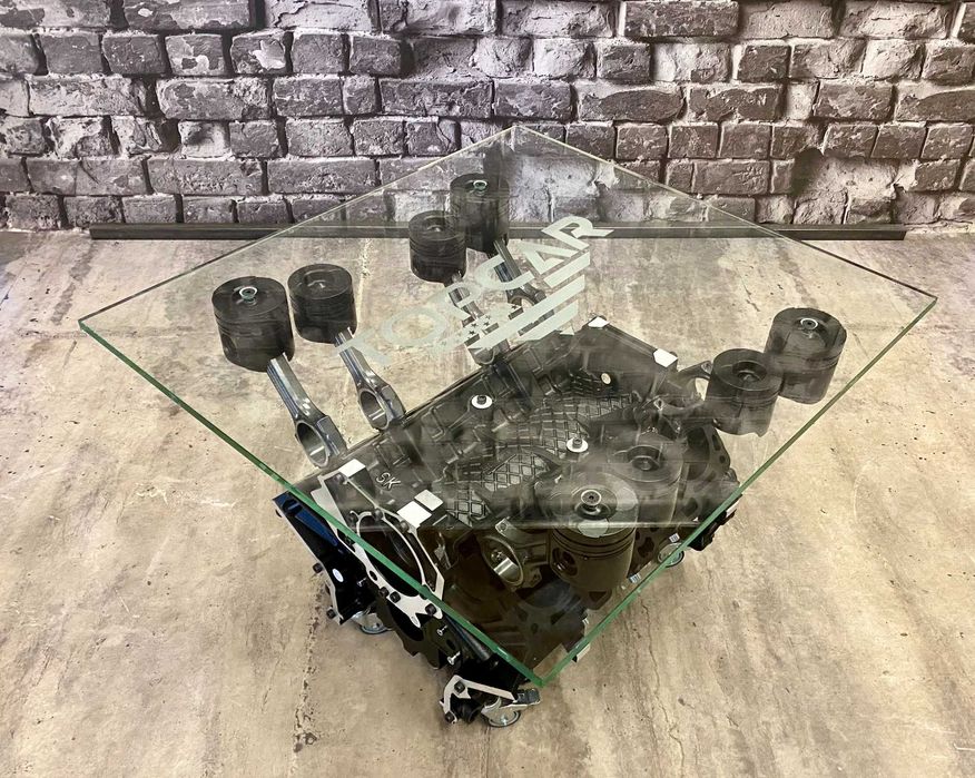 Stolik z bloku silnika V8 Dodge Charger Chalenger Mustang Hemi SRT GTO