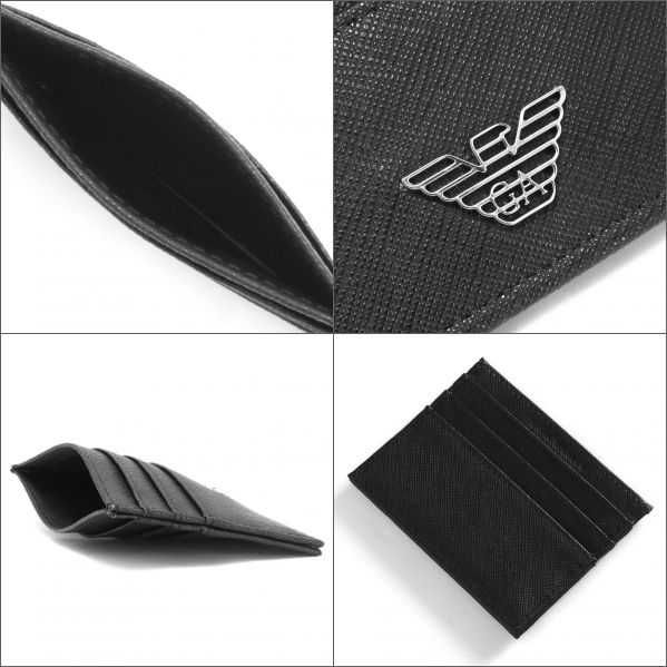 EMPORIO ARMANI efektowny męski wizytownik skórzany