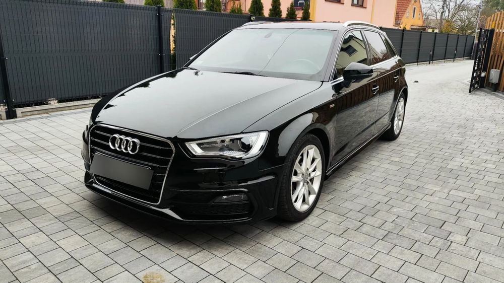 Audi A3 Sportback Audi A3 8V 1.6 TDI Ultra 110 KM, 2015, Czarna, Zarejestrowana w PL