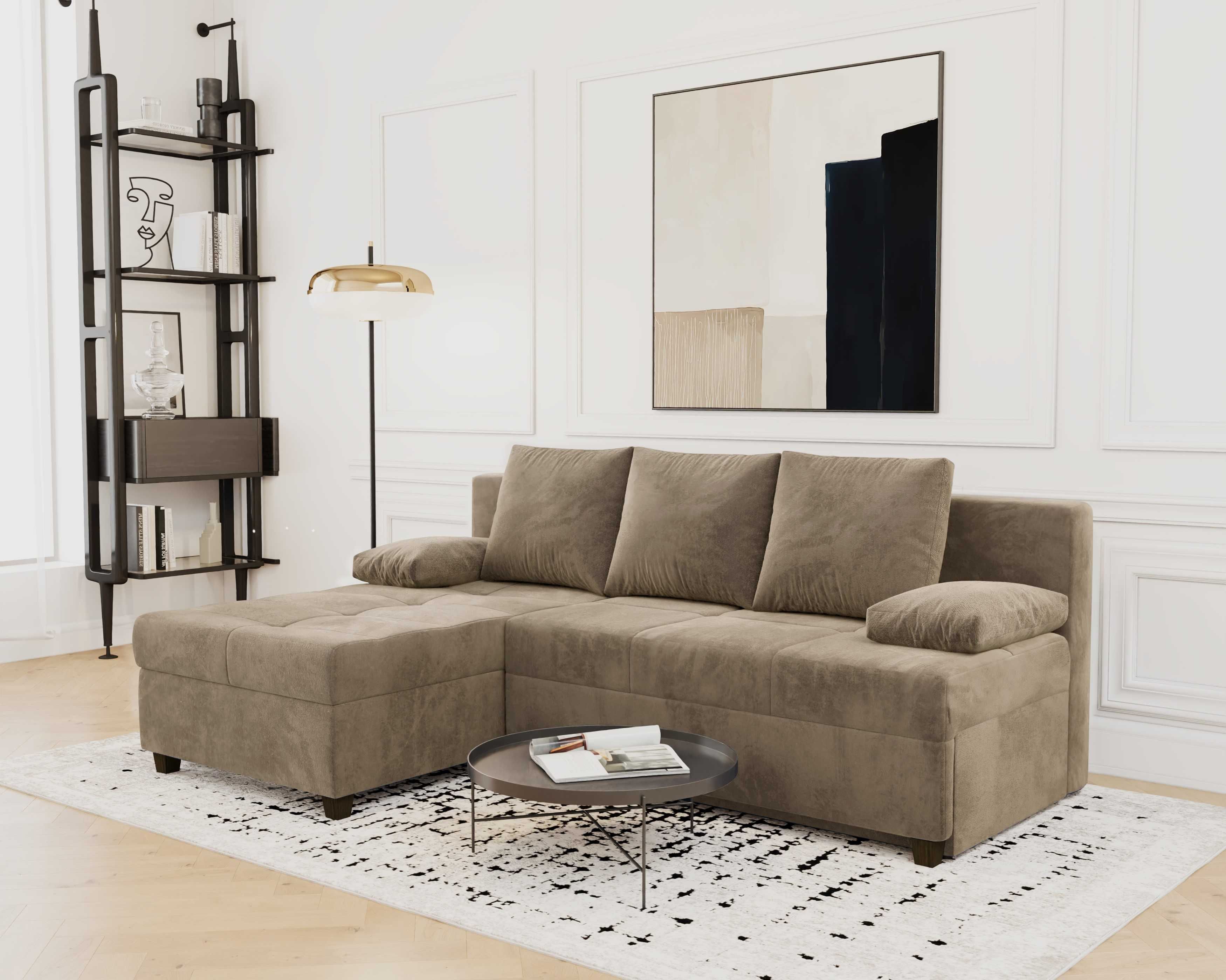 Kanapa narożnik MINI LUX 2 funkcja spania PRODUCENT dostawa STYLUX