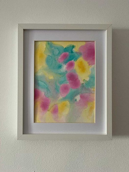 Pintura abstrata em acrílico
