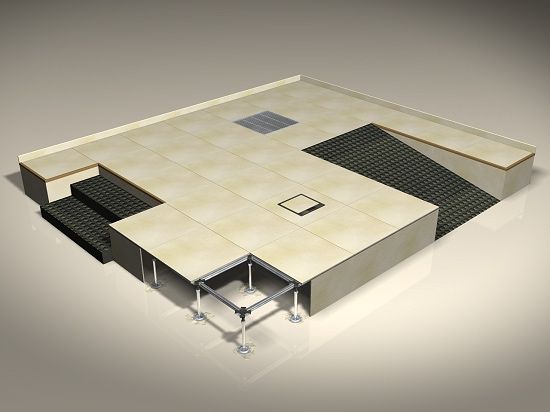 Pavimento Técnico Elevado – cerca de 1400 m² disponíveis – 60x60 cm