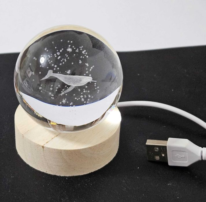 candeeiro de cristal de baleia