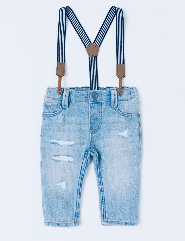 Spodnie jeansy h&m 86 przetarcia dziury