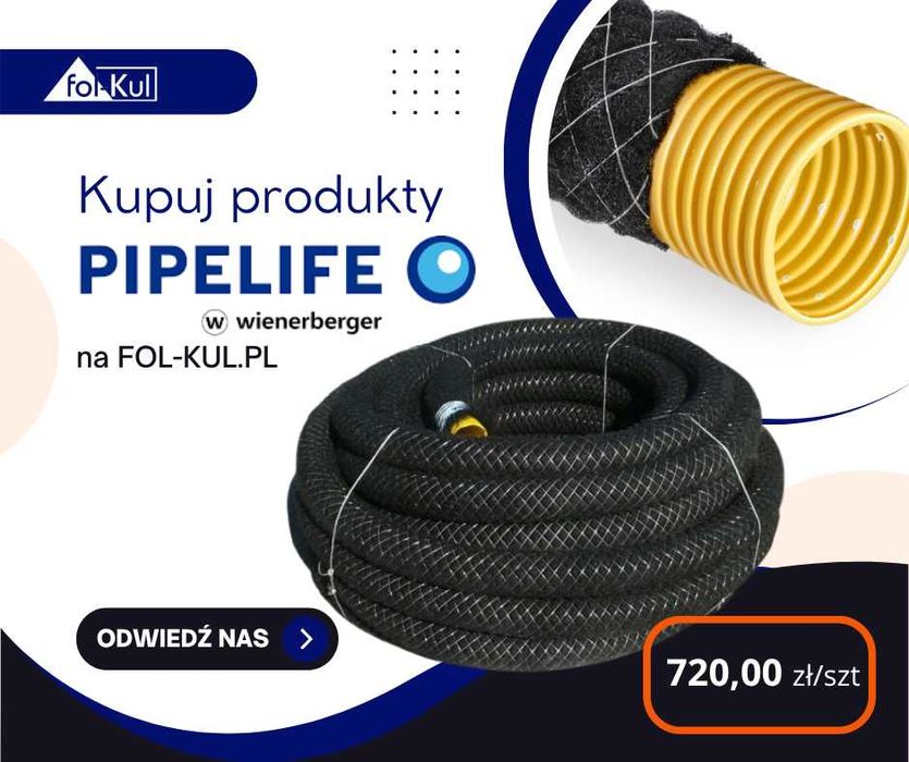 Rura Drenarska filtracyjna z filtrem PP 700 100/50 SN4 RZGÓW