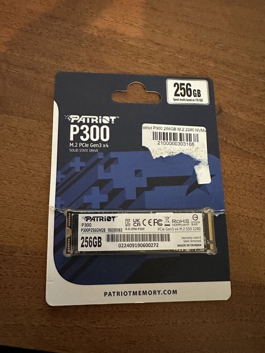 SSD-диск Patriot P300 256GB M.2 (2280 PCI-E) NVMe Open Box