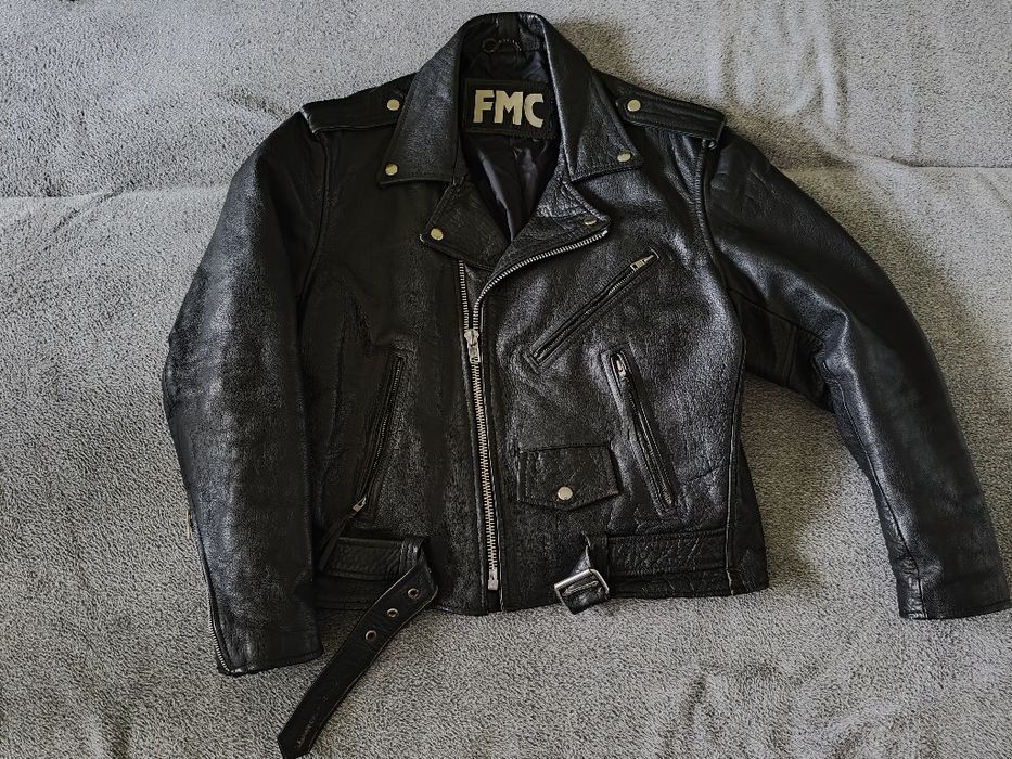Ramoneska FMC L/XL skóra naturalna kurtka skórzana