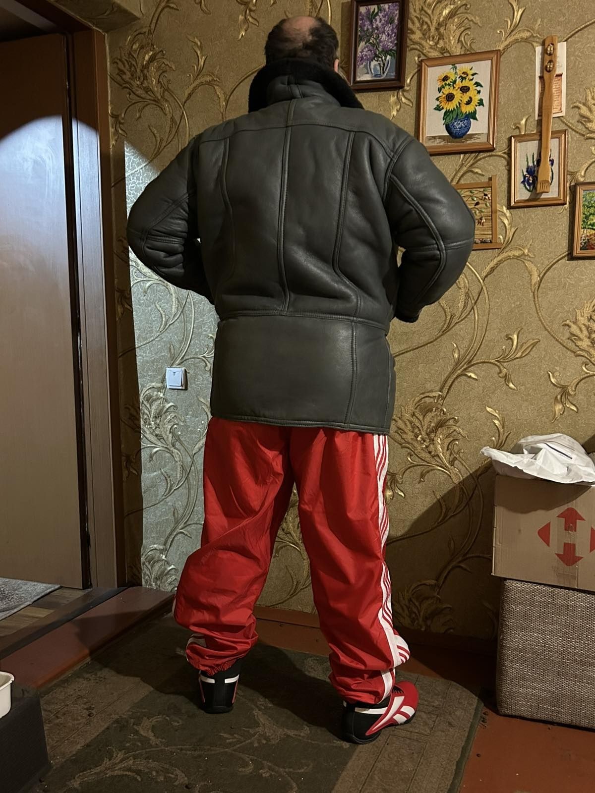 Пилот дублёнка авиатор лётная куртка XL size