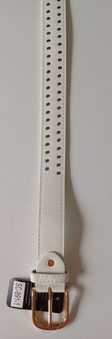 Pasek damski biały