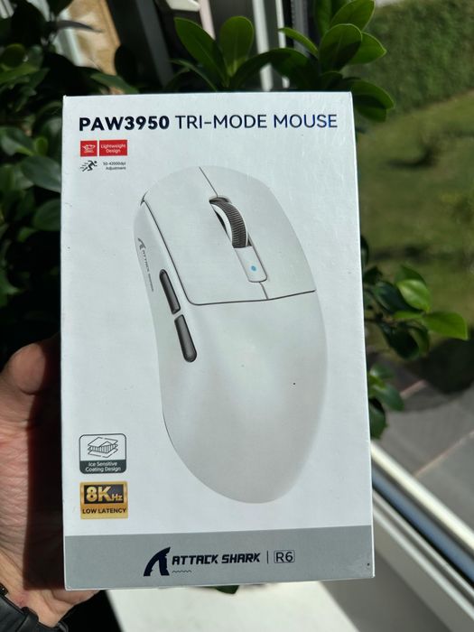 Myszka PAW3950 Tri Mode Mouse Biała TOMI-TECH