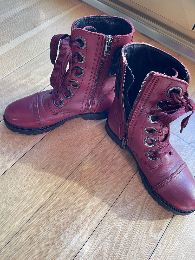 Bota Zadig et Voltaire vermelhas