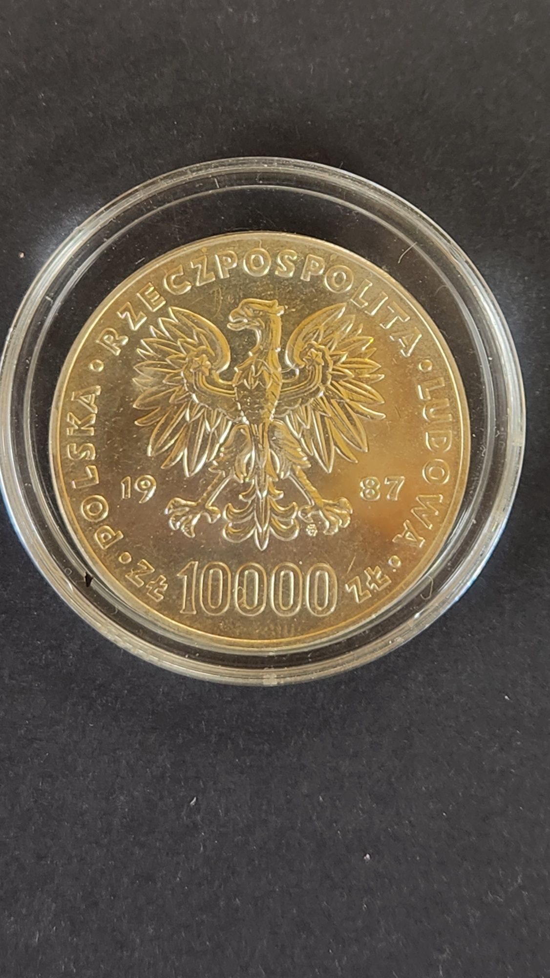 Srebrna moneta kolekcjonerska Jan Paweł II 1987 10.000 zł