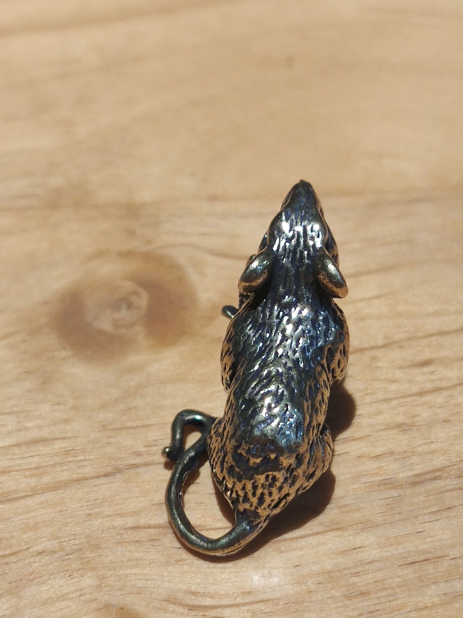 Figurka z mosiądzu Szczur wysokość 1,5 cm