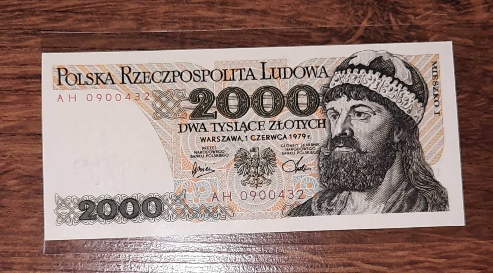 Banknot 2000 zł UNC ser AH 0900.. 1979r. Zapraszam