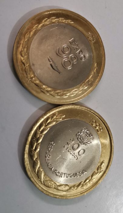 Moedas da inauguração expo