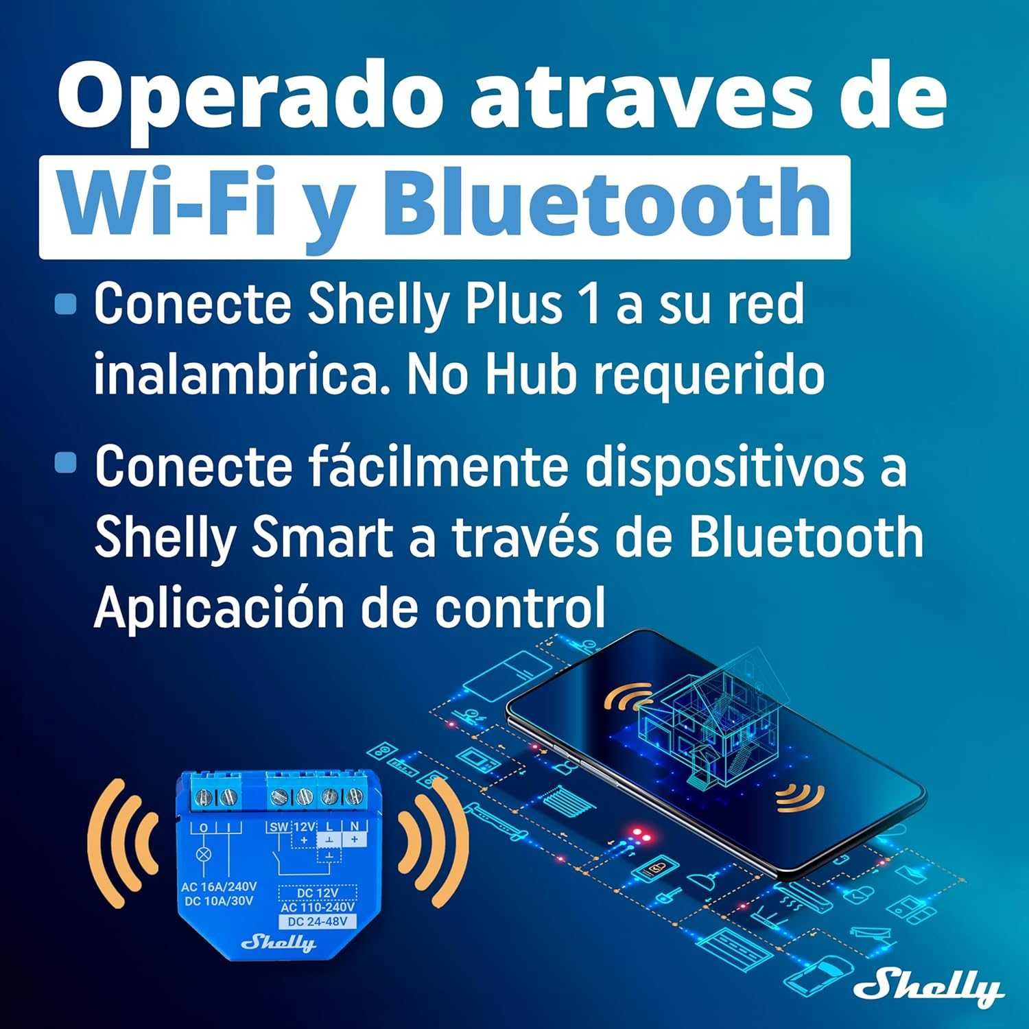 Shelly Plus 1 (Alexa e Google Home) (iOS e Android)