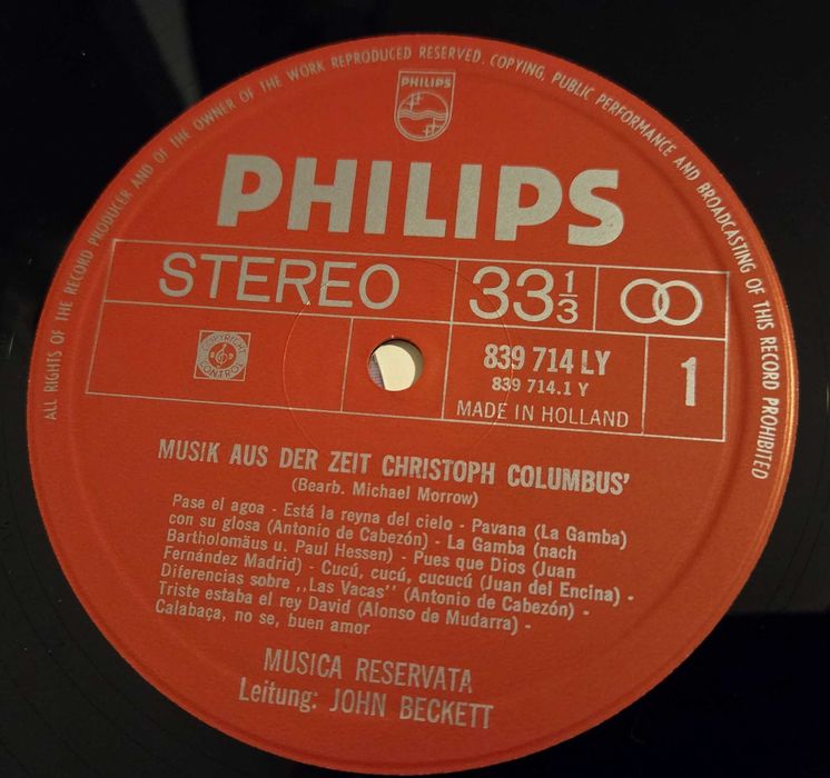 Musica Reservata Beckett Music From The Time Of Christopher Columbus