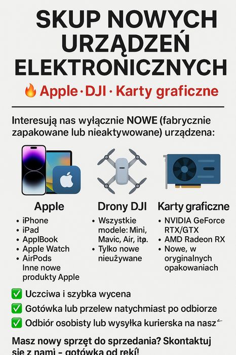 Mobilny Skup Telefonów Apple iPhone ( od operatora na raty również )