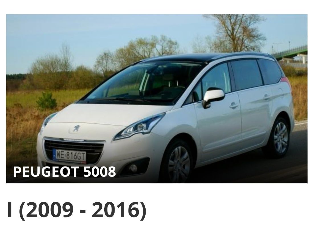 Roleta bagażnika Peugeot 5008 I 1 półka 09-2016