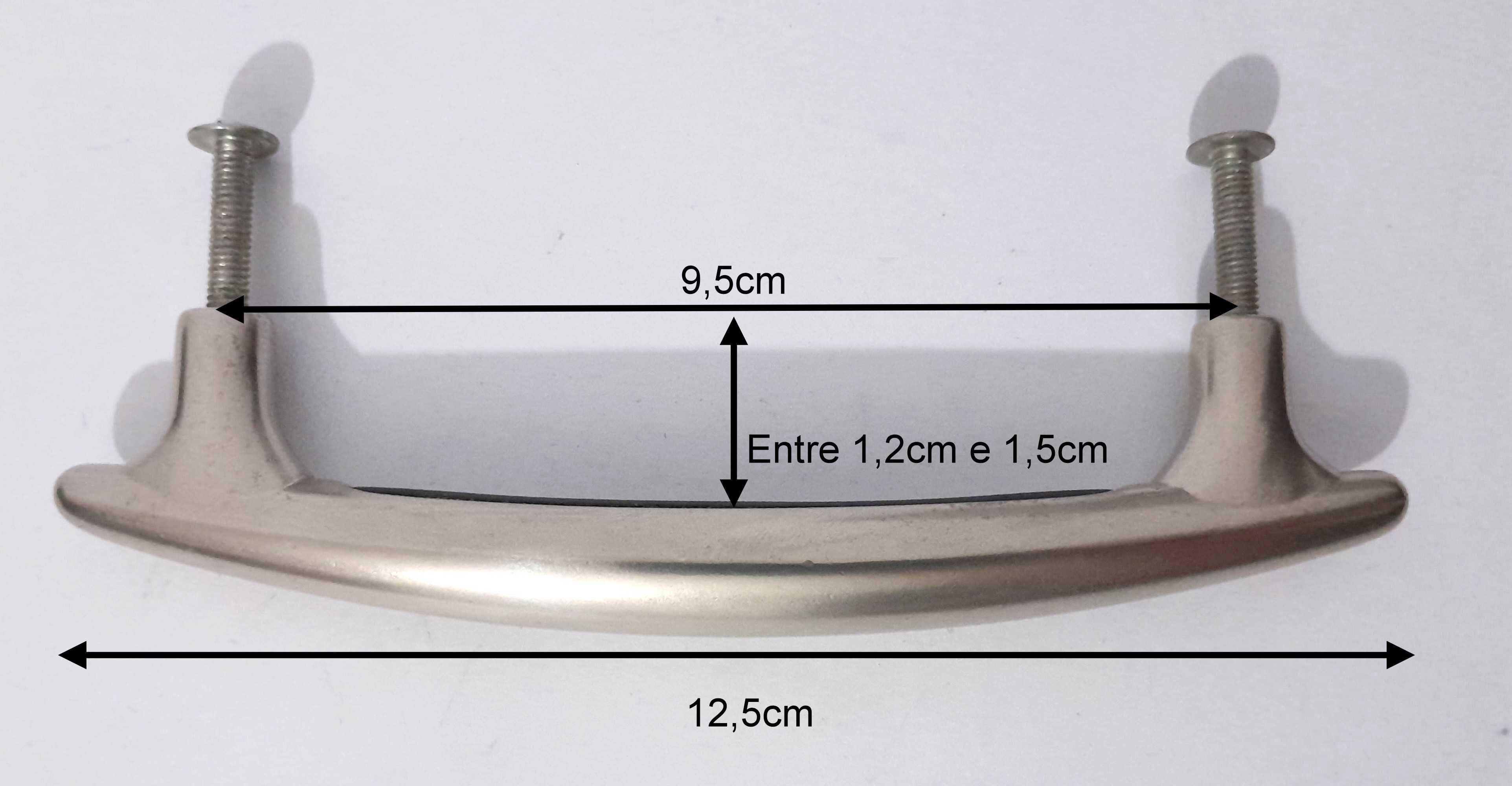 Conjunto de 5 puxadores para móveis em inox (usados)