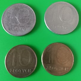 Cztery unikatowe monety o nominale 10 zł