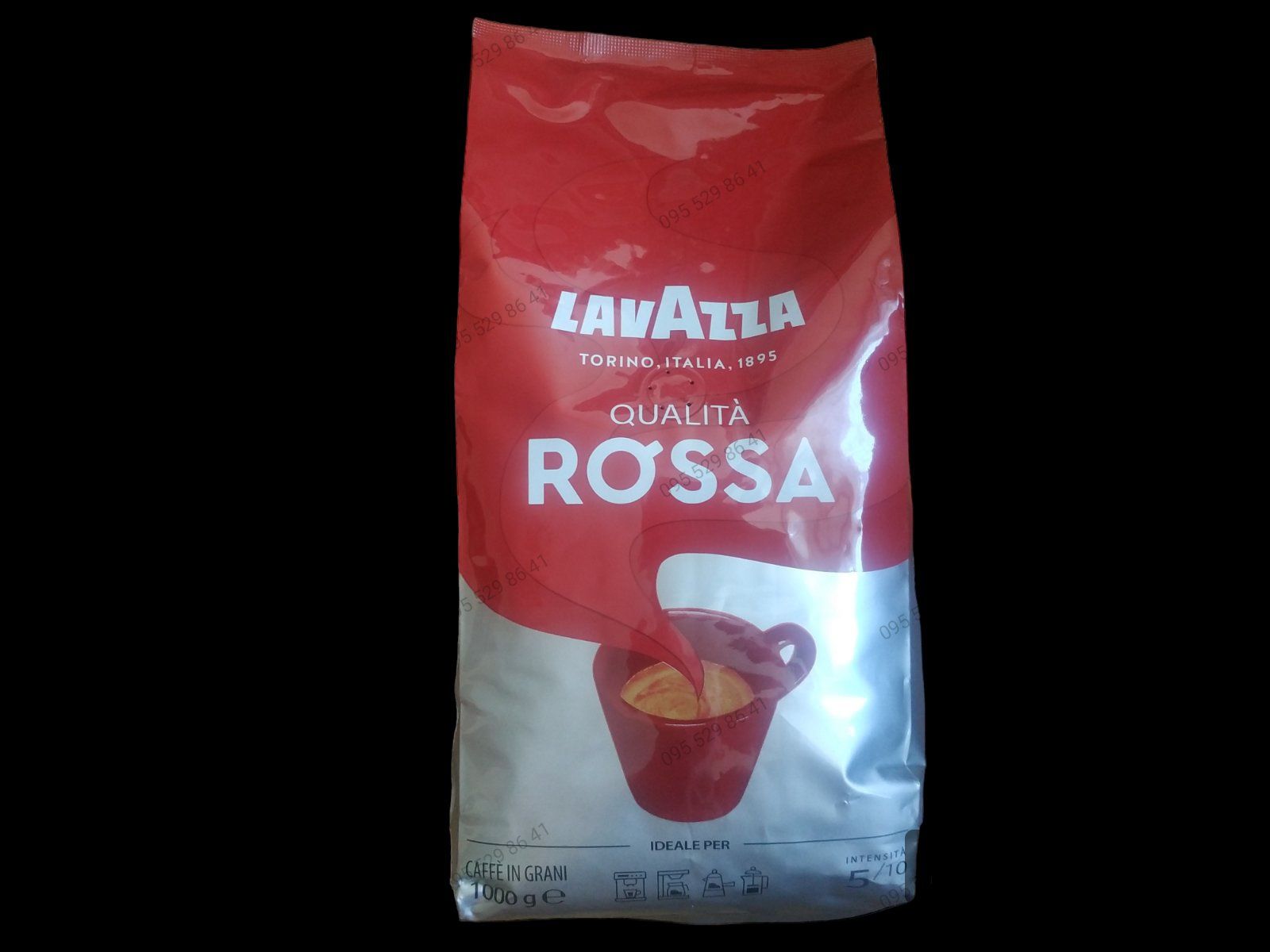 Зернова кава Lavazza ROSSA, Espresso, Crema e aroma, ORO, кофе