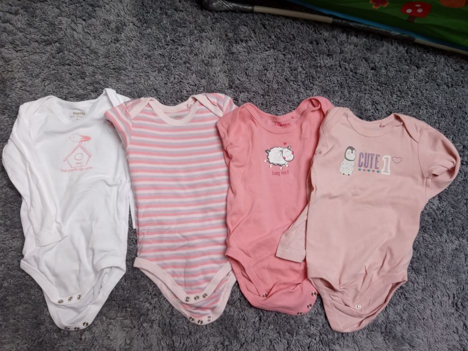 Zestaw body z długim rękawem rozmiar 86/92