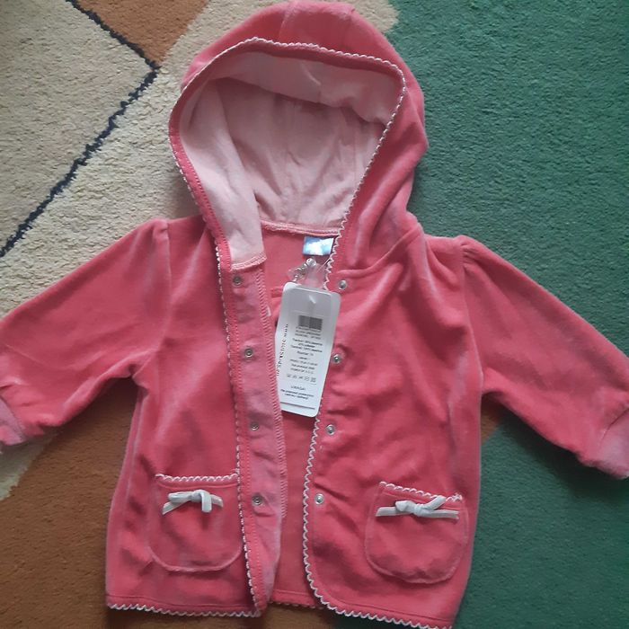 Welurowa bluza 5.10.15. rozmiar 68/74 nowa z metką